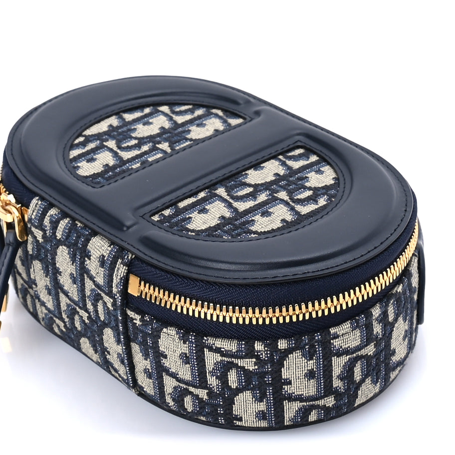 Christian Dior Oblique CD Signature Oval Crossbody Camera Bag Blue Multicolor Image 7