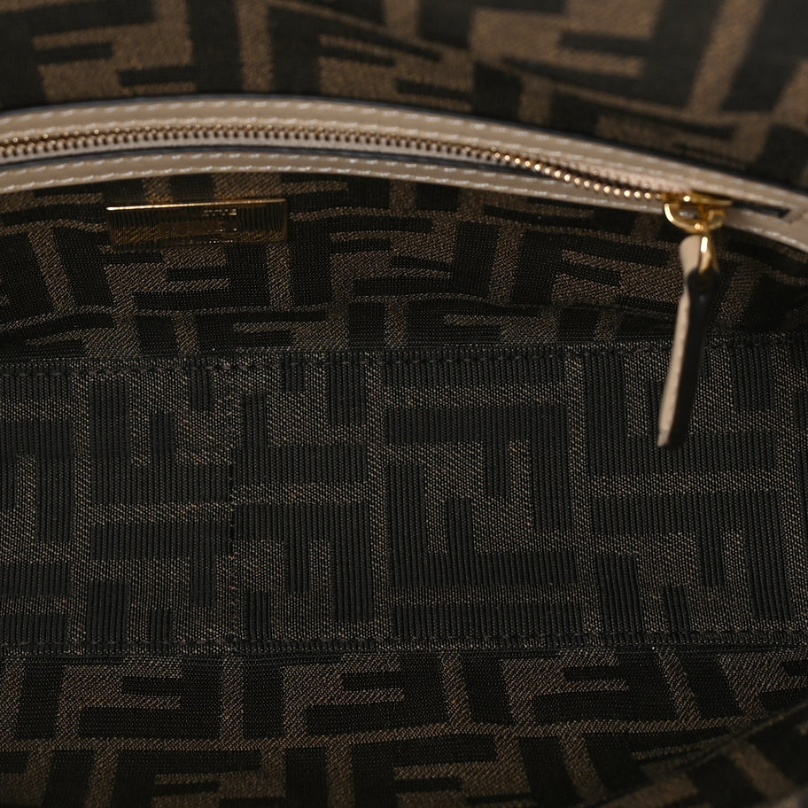 Fendi Sequin Macrame Baguette Beige Gold Image 4