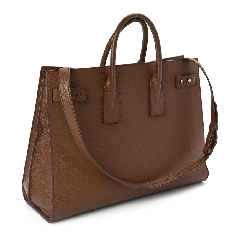  Saint Laurent Grained Calfskin Large Souple Sac De Jour  Cinnamon