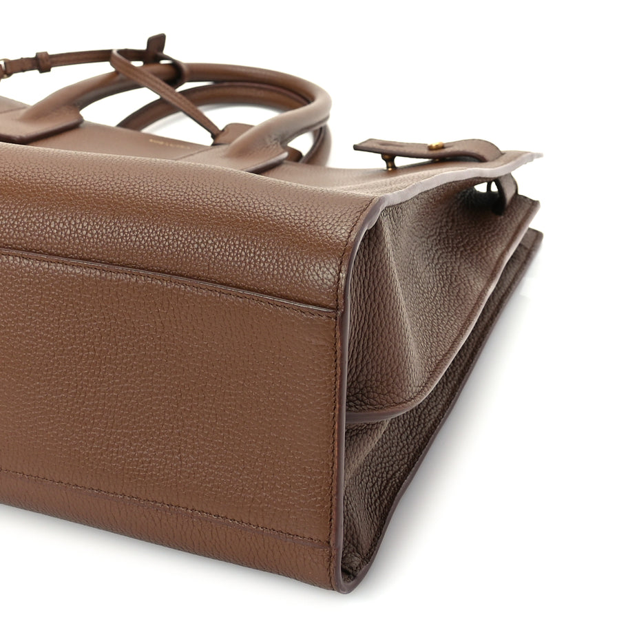 Saint Laurent Grained Calfskin Large Souple Sac De Jour  Cinnamon Image 8