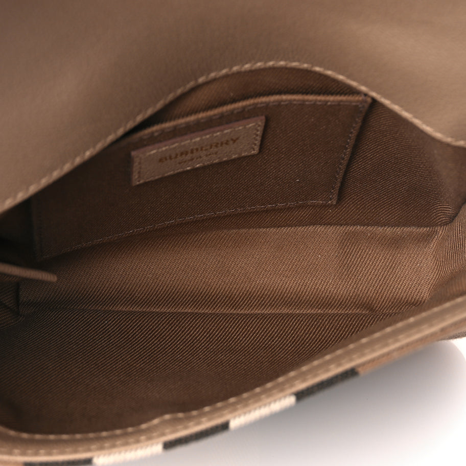 Burberry Grained Calfskin House Check Tartan Mix New Hampshire Chestnut Beige Image 4