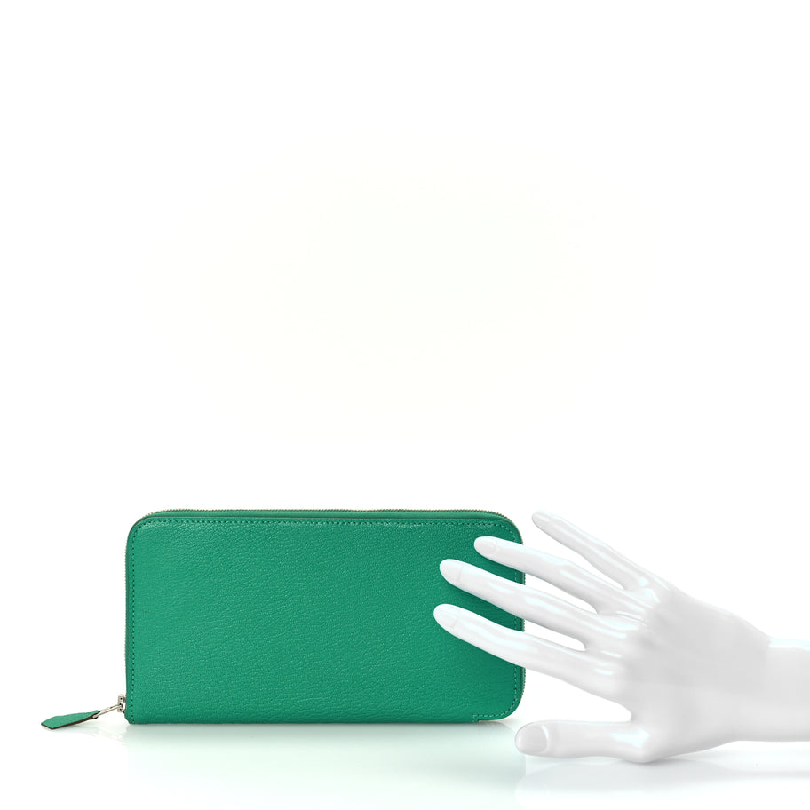 Hermes Chevre Mysore Silk'In Wallet Vert Jade Vert Jade Image 2