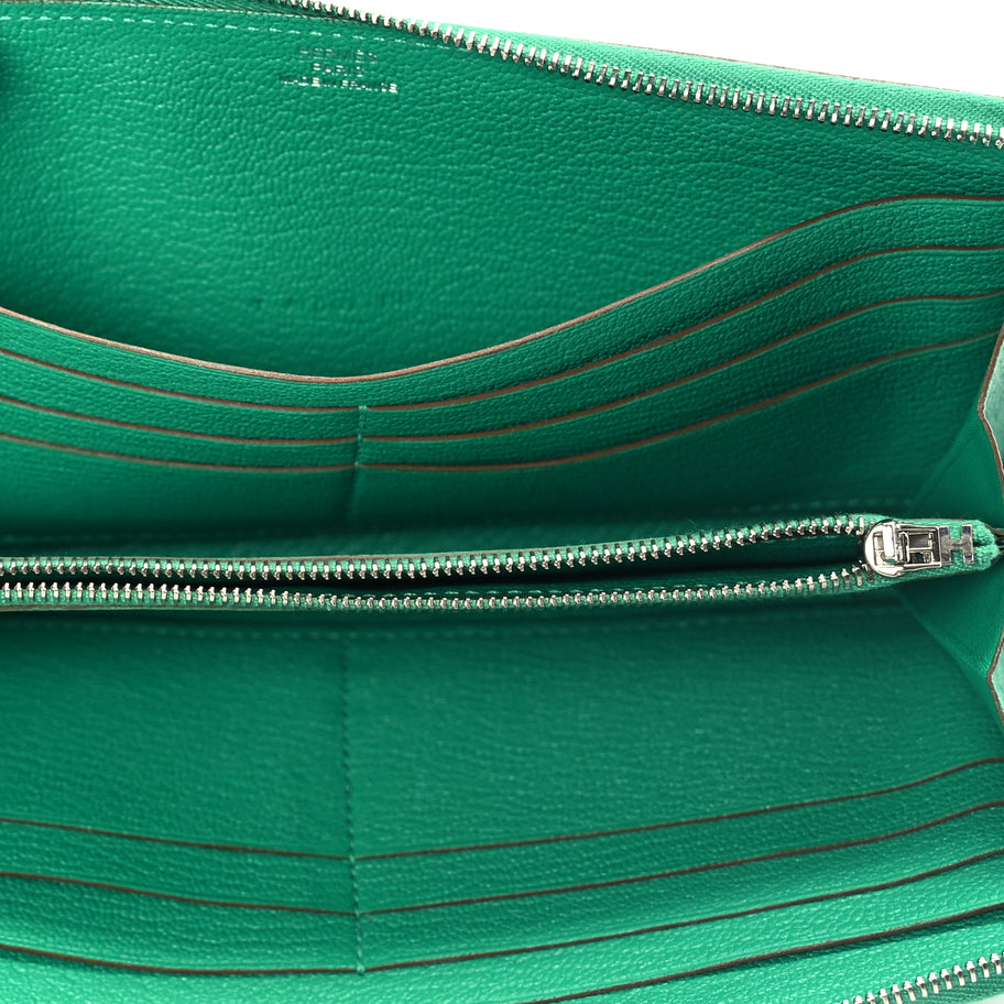 Hermes Chevre Mysore Silk'In Wallet Vert Jade Vert Jade Image 5