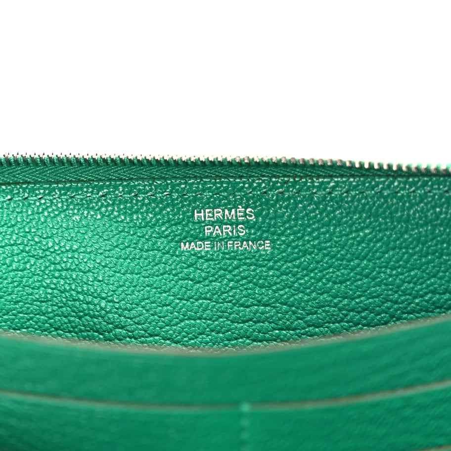 Hermes Chevre Mysore Silk'In Wallet Vert Jade Vert Jade Image 6