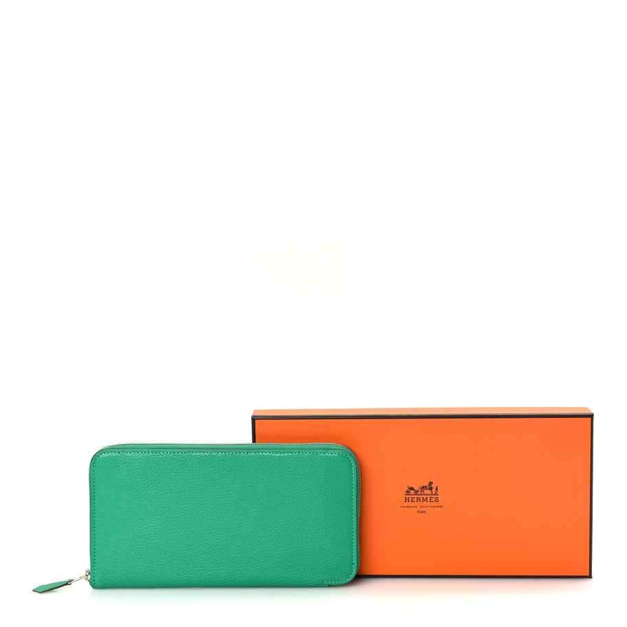 Hermes Chevre Mysore Silk'In Wallet Vert Jade Vert Jade Image 7