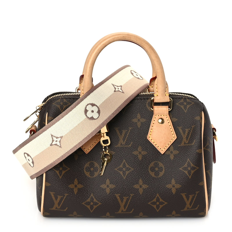  Louis Vuitton Monogram Speedy Bandouliere 20 Beige