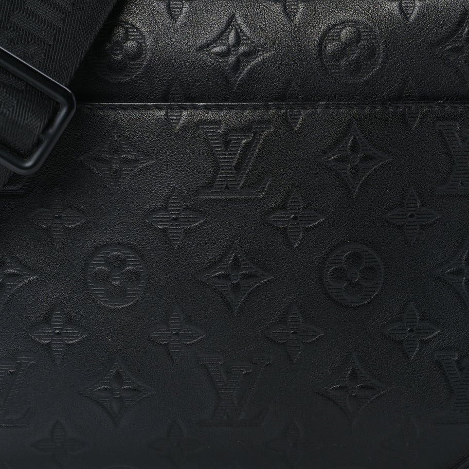 Louis Vuitton Calfskin Monogram Shadow Duo Messenger Black Black Image 6