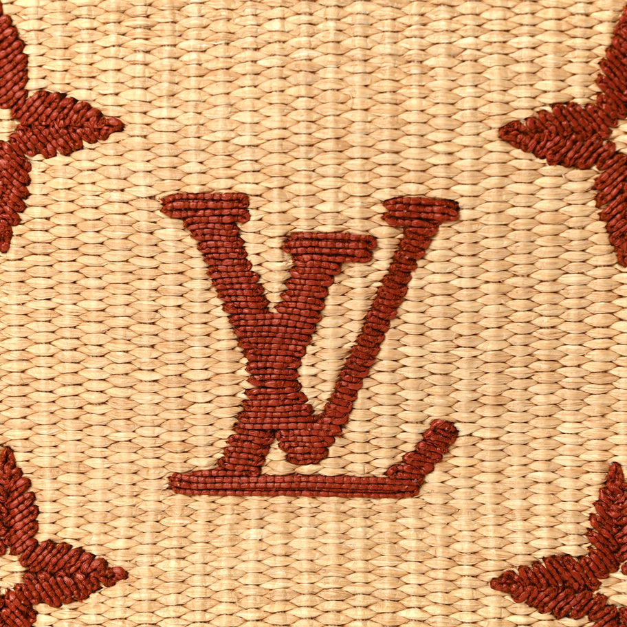 Louis Vuitton Raffia Monogram Giant Toiletry Pouch 26 Tan Image 5
