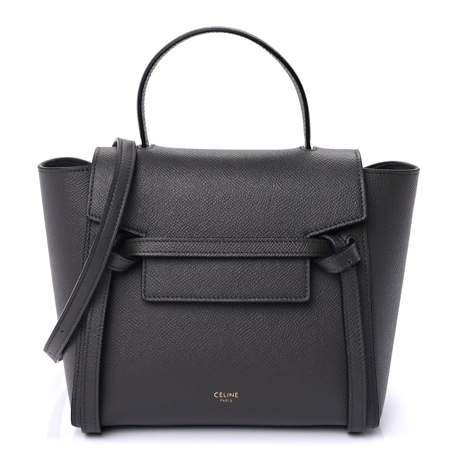 Celine Grained Calfskin Nano Belt Bag Grey Image 1