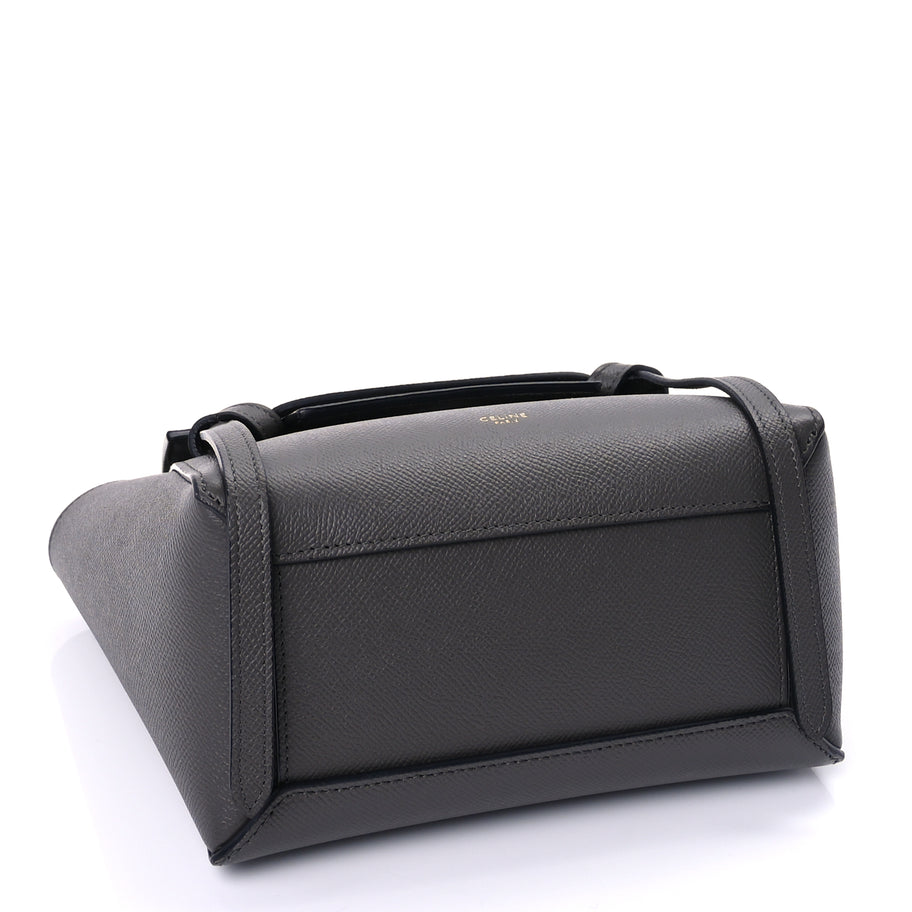 Celine Grained Calfskin Nano Belt Bag Grey Image 3