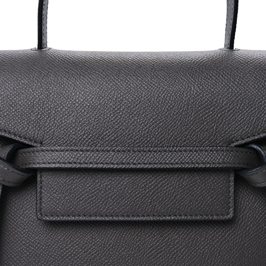 Celine Grained Calfskin Nano Belt Bag Grey Image 6