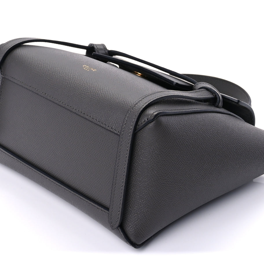 Celine Grained Calfskin Nano Belt Bag Grey Image 8