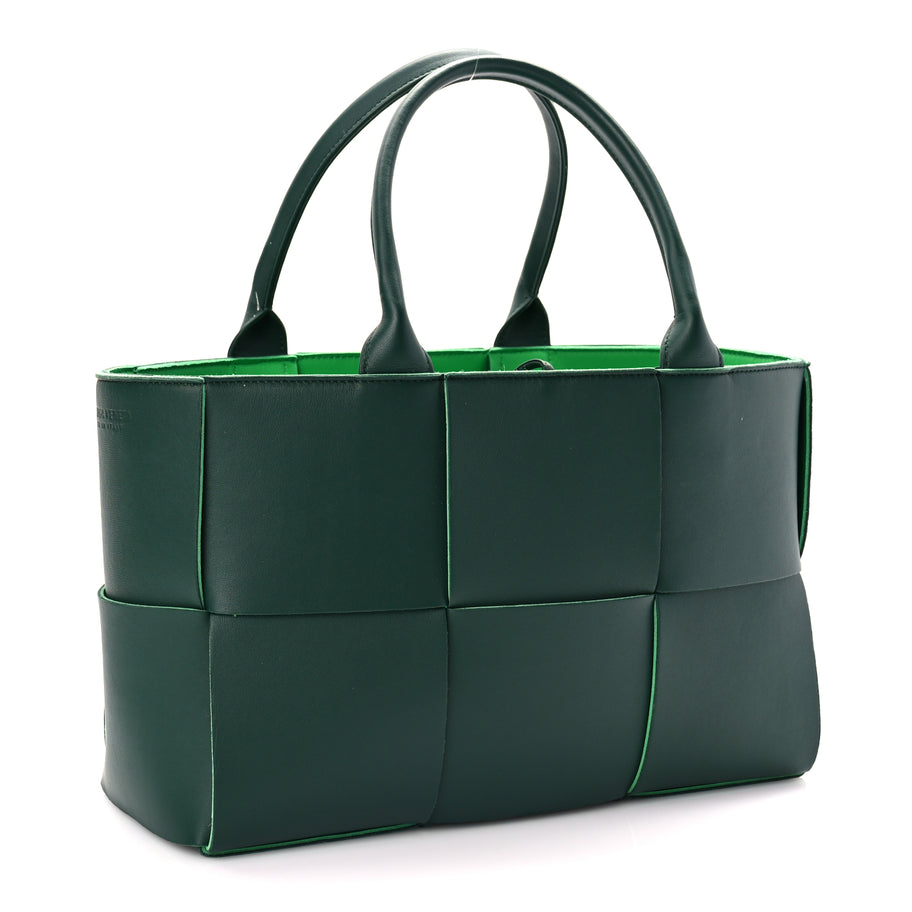 Bottega Veneta Calfskin Maxi Intrecciato Small Arco Tote Raintree Image 3