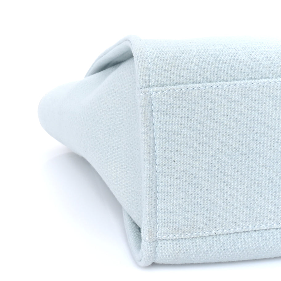 Chanel Mixed Fibers Small Deauville Tote Light Blue Image 9