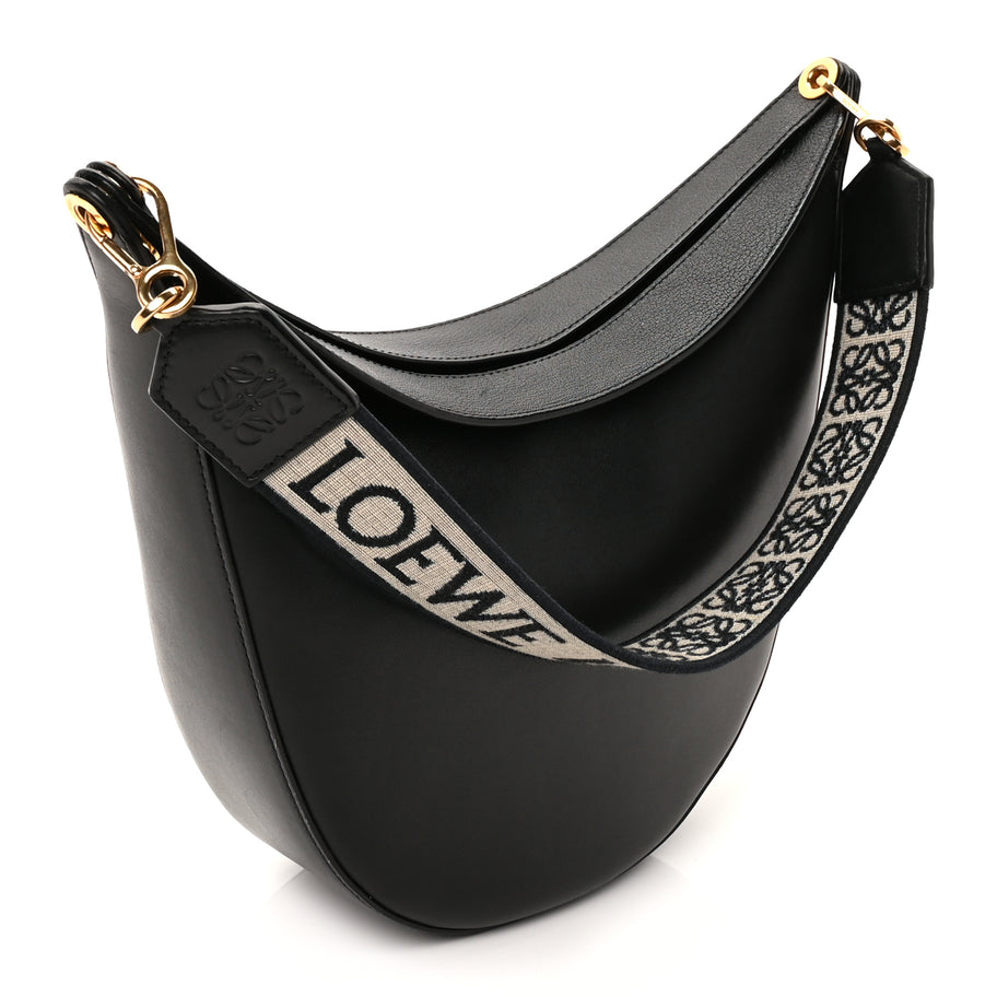Loewe Satin Calfskin Jacquard Luna Bag  Black Image 2