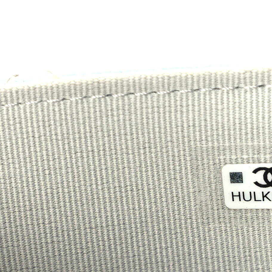 Chanel Iridescent Mirror Goatskin Quilted Clutch With Chain  Silver Image 6