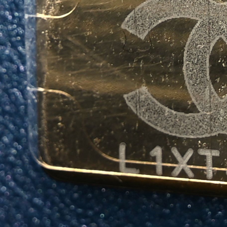 Chanel Washed Denim Quilted Mini Rectangular Flap Blue Image 6