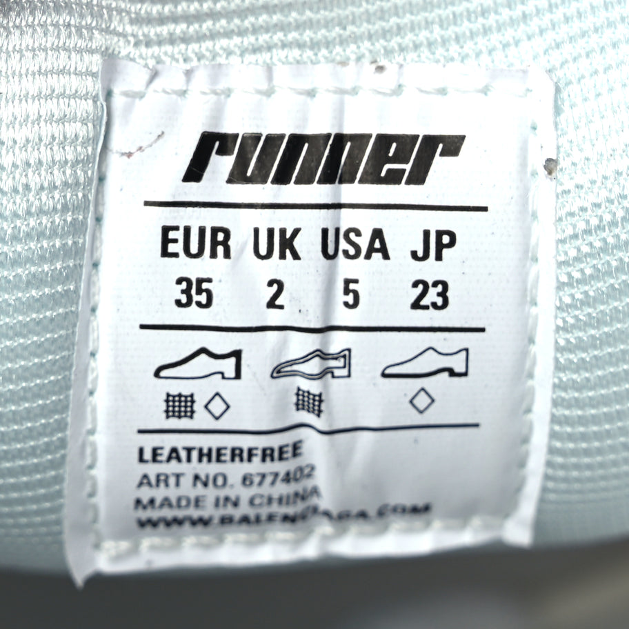 Balenciaga Mesh Rubber Womens Runner Sneakers 35 White Red Blue Pink Image 7