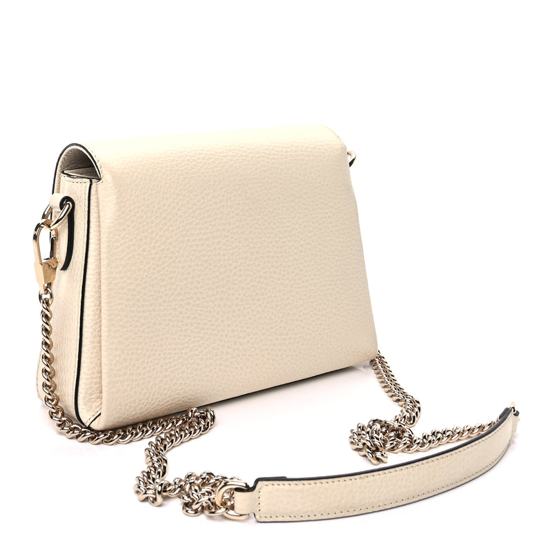  Gucci Dollar Calfskin Interlocking G Crossbody Bag  Ivoire