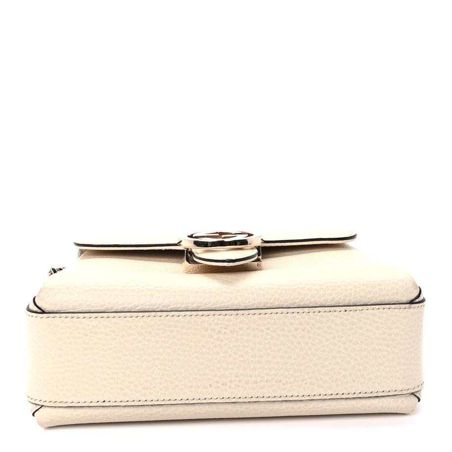 Gucci Dollar Calfskin Interlocking G Crossbody Bag  Ivoire Image 3
