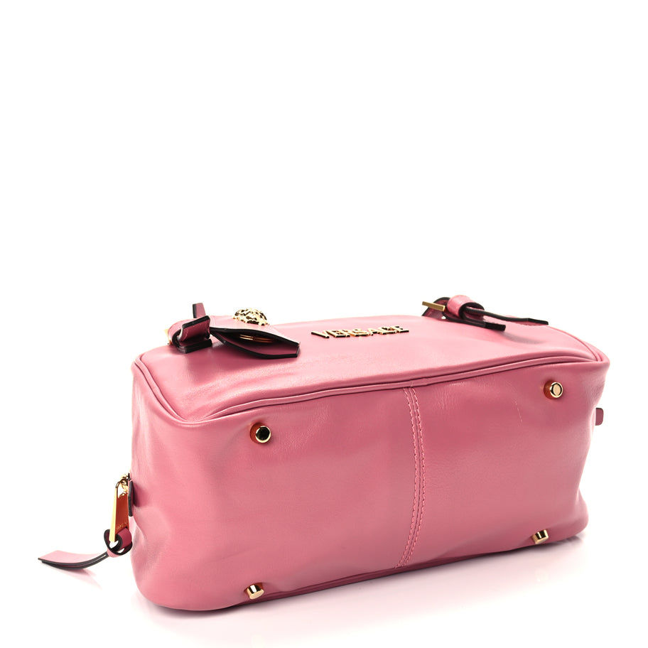 Versace Lambskin Tag Bowling Bag Light Pink Image 3