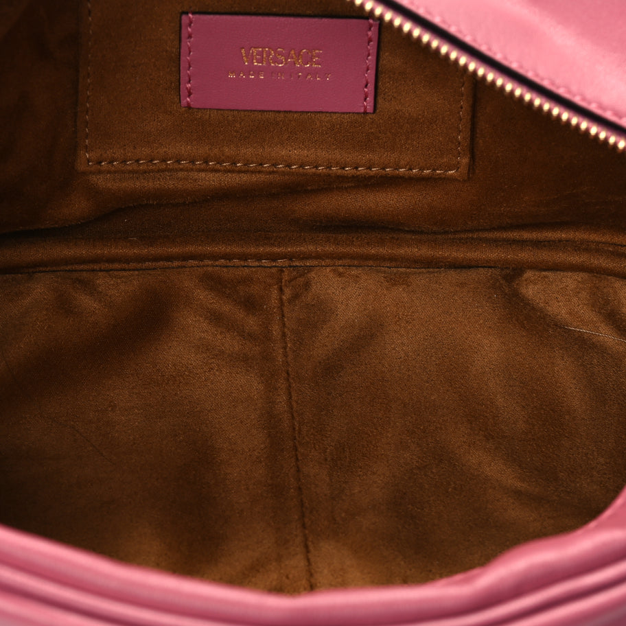 Versace Lambskin Tag Bowling Bag Light Pink Image 4