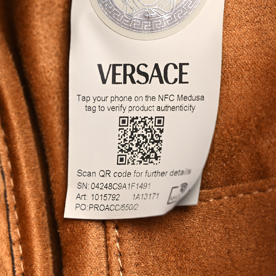 Versace Lambskin Tag Bowling Bag Light Pink Image 6
