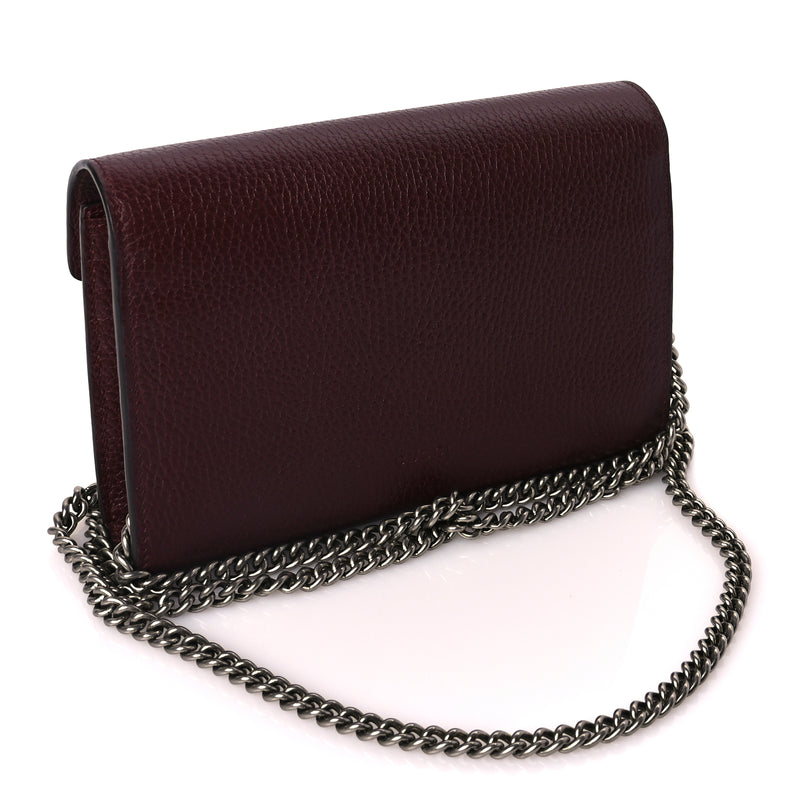  Gucci GUCCI Dollar Calfskin Crystal Mini Dionysus Chain Wallet Vintage Bordeaux Vintage Bordeaux