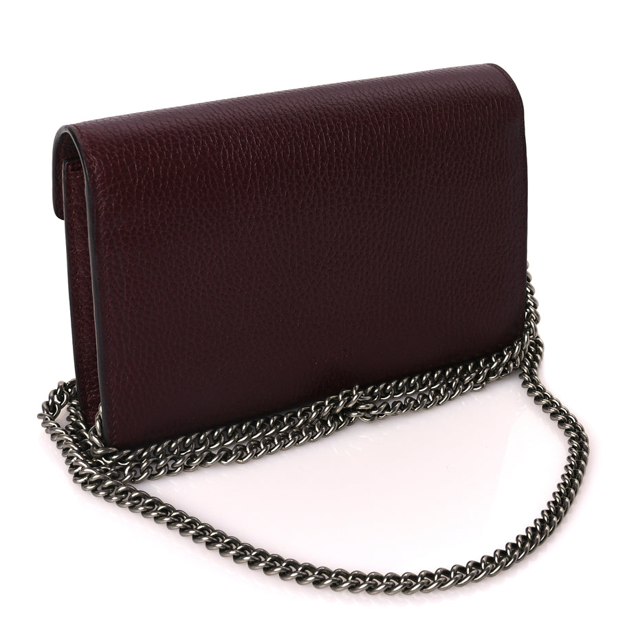 Gucci GUCCI Dollar Calfskin Crystal Mini Dionysus Chain Wallet Vintage Bordeaux Vintage Bordeaux Image 2