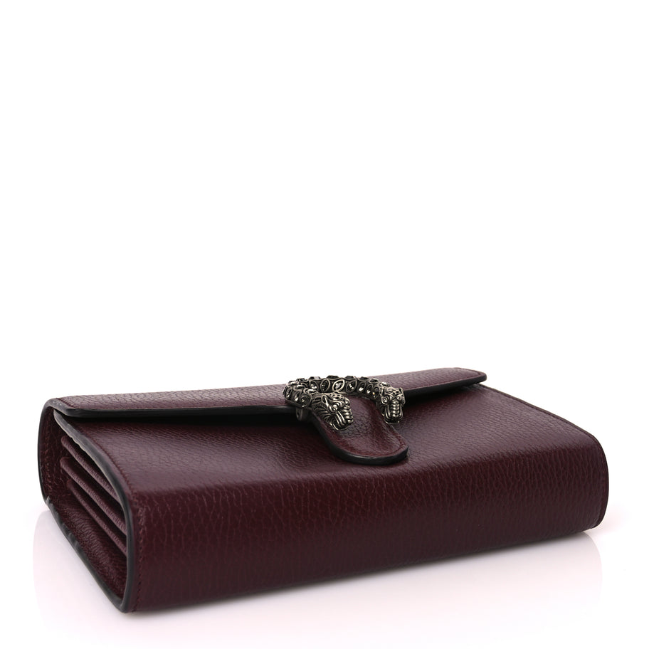 Gucci GUCCI Dollar Calfskin Crystal Mini Dionysus Chain Wallet Vintage Bordeaux Vintage Bordeaux Image 3