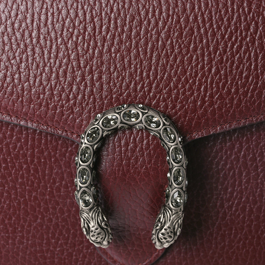 Gucci GUCCI Dollar Calfskin Crystal Mini Dionysus Chain Wallet Vintage Bordeaux Vintage Bordeaux Image 5