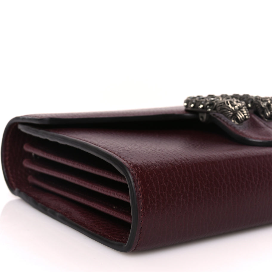 Gucci GUCCI Dollar Calfskin Crystal Mini Dionysus Chain Wallet Vintage Bordeaux Vintage Bordeaux Image 7
