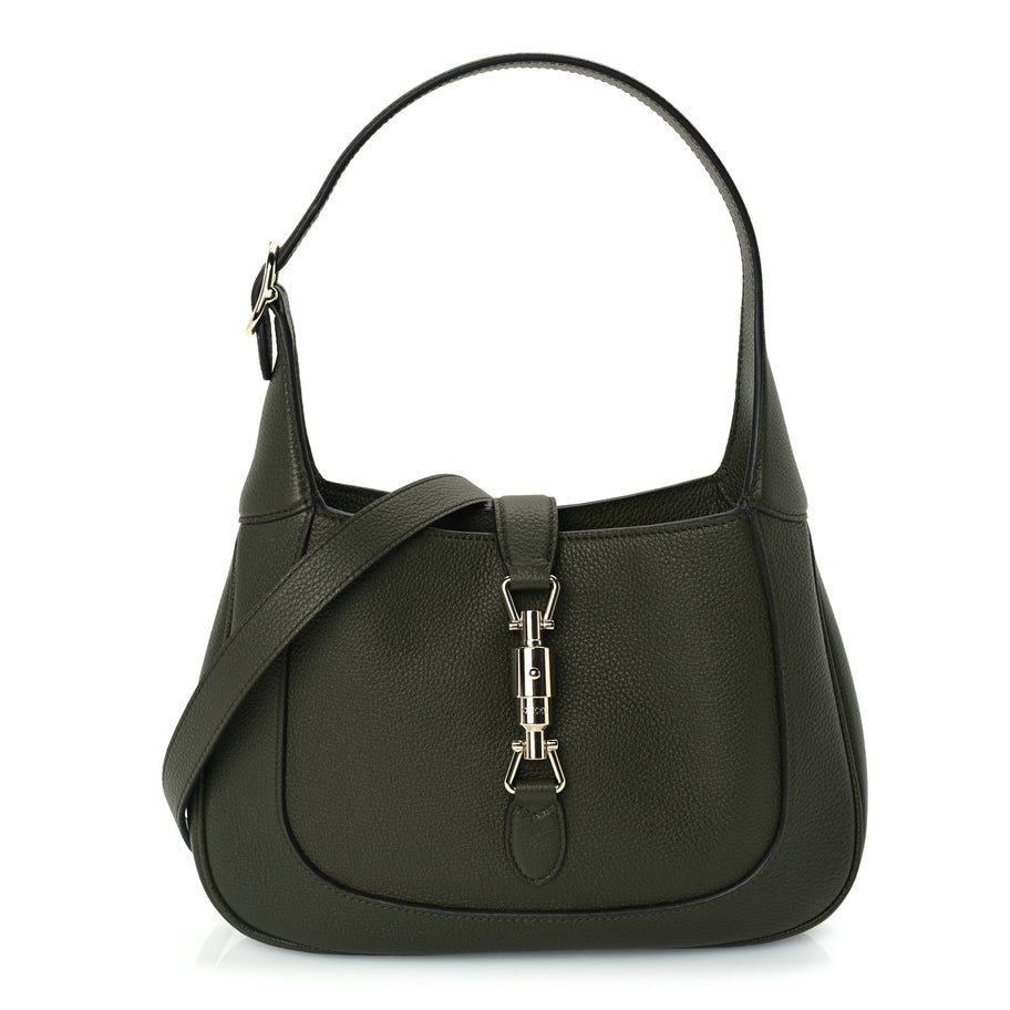 Gucci Grained Calfskin Medium Jackie 1961 Hobo  Forest Green Image 1