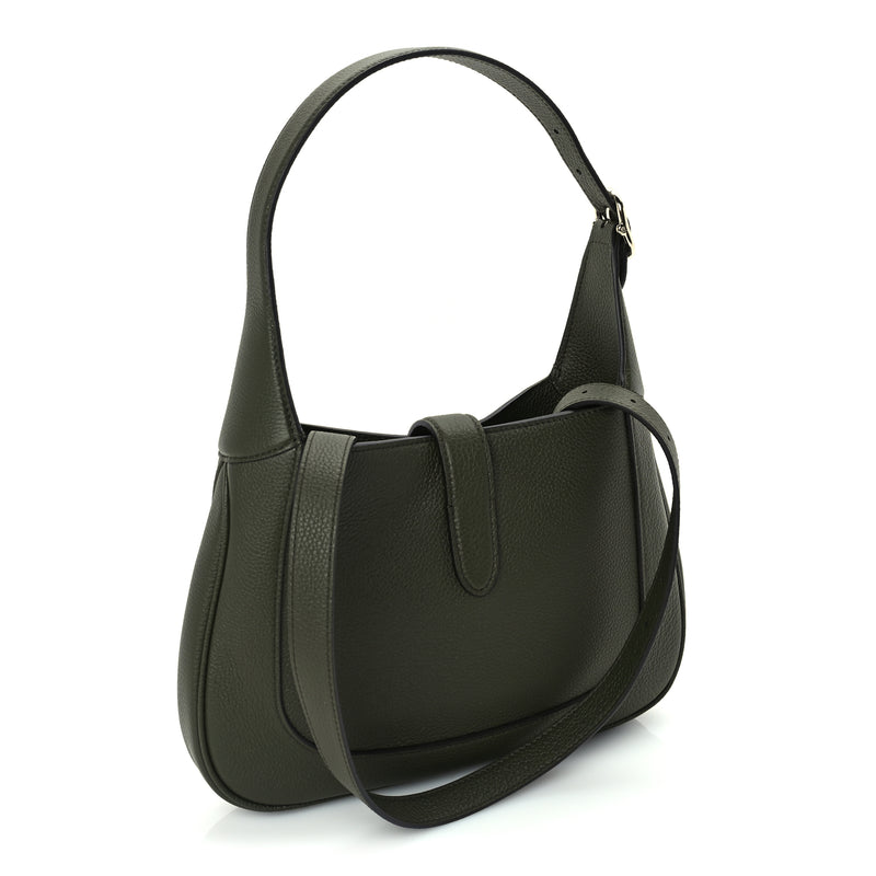  Gucci Grained Calfskin Medium Jackie 1961 Hobo  Forest Green