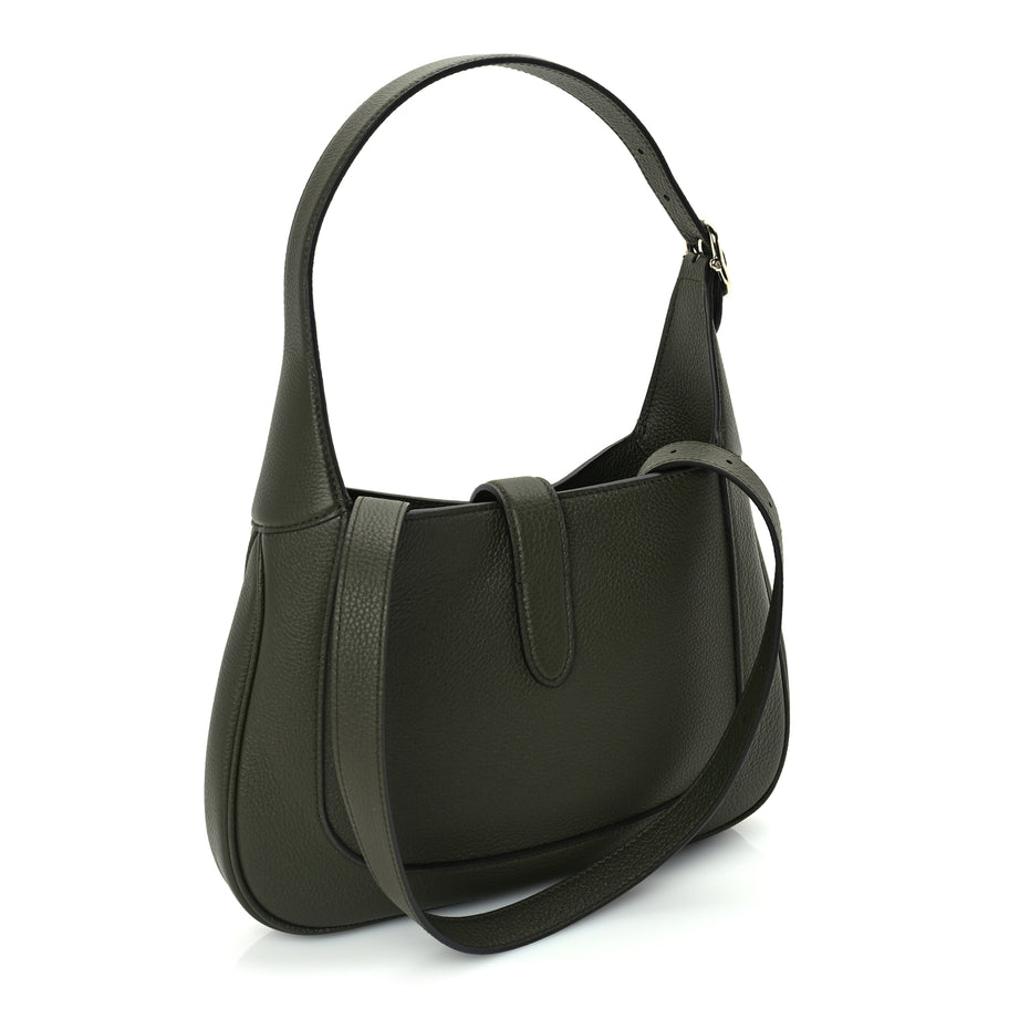 Gucci Grained Calfskin Medium Jackie 1961 Hobo  Forest Green Image 2