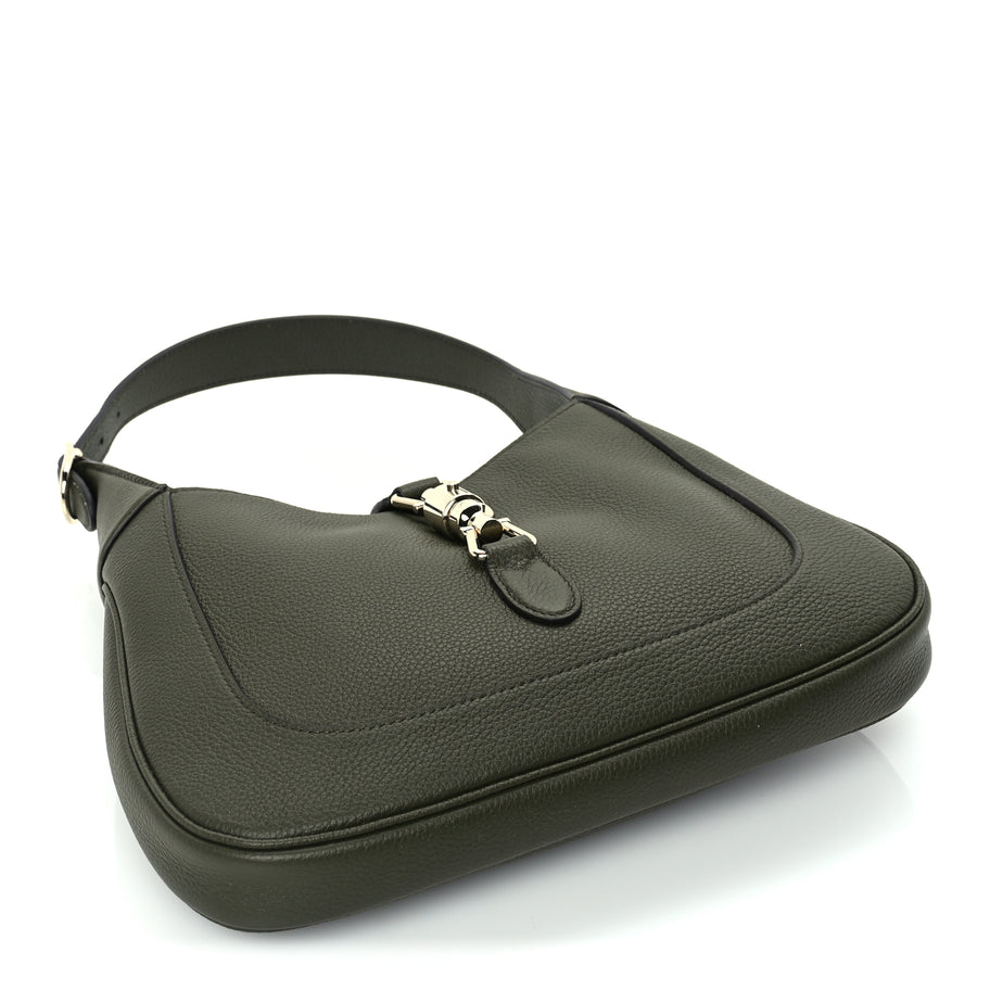 Gucci Grained Calfskin Medium Jackie 1961 Hobo  Forest Green Image 3