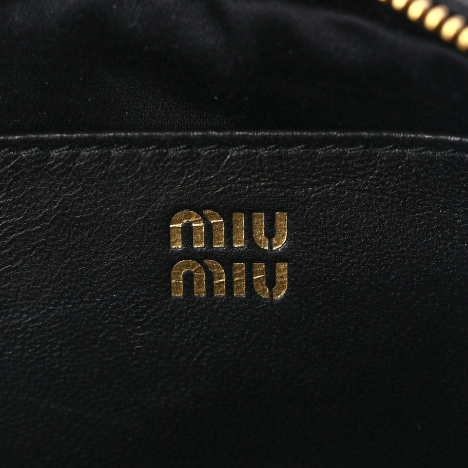 Miu Miu Nappa Matelasse Pouch Black Image 5