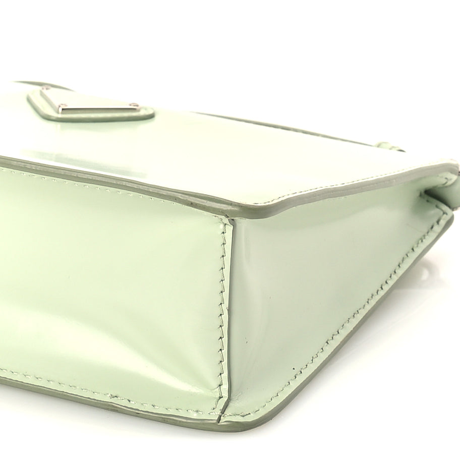 Prada Spazzolato Mini Shoulder Bag  Vert Olive Image 8