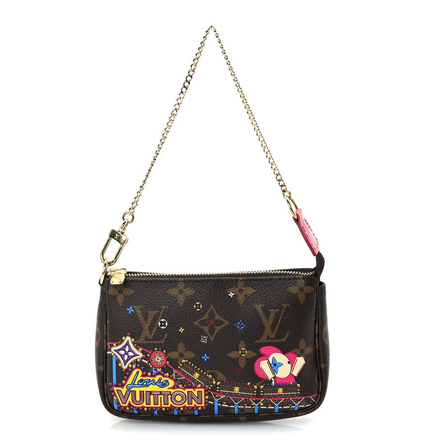Louis Vuitton Monogram 2020 Christmas Animation Roller Coaster Mini Pochette Accessories Pivoine Image 1