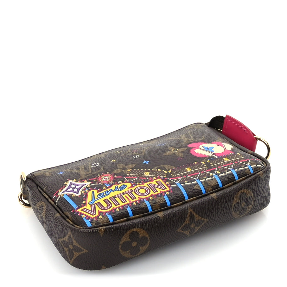 Louis Vuitton Monogram 2020 Christmas Animation Roller Coaster Mini Pochette Accessories Pivoine Image 3