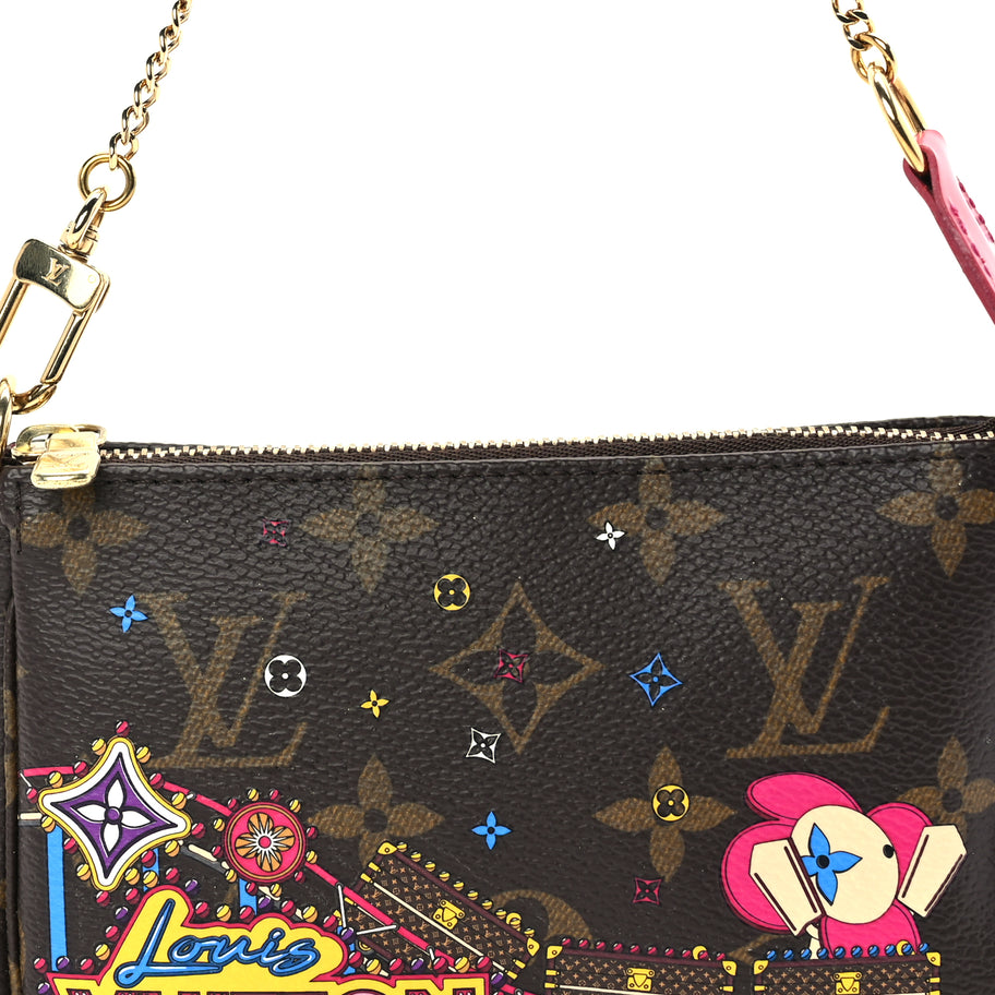 Louis Vuitton Monogram 2020 Christmas Animation Roller Coaster Mini Pochette Accessories Pivoine Image 6