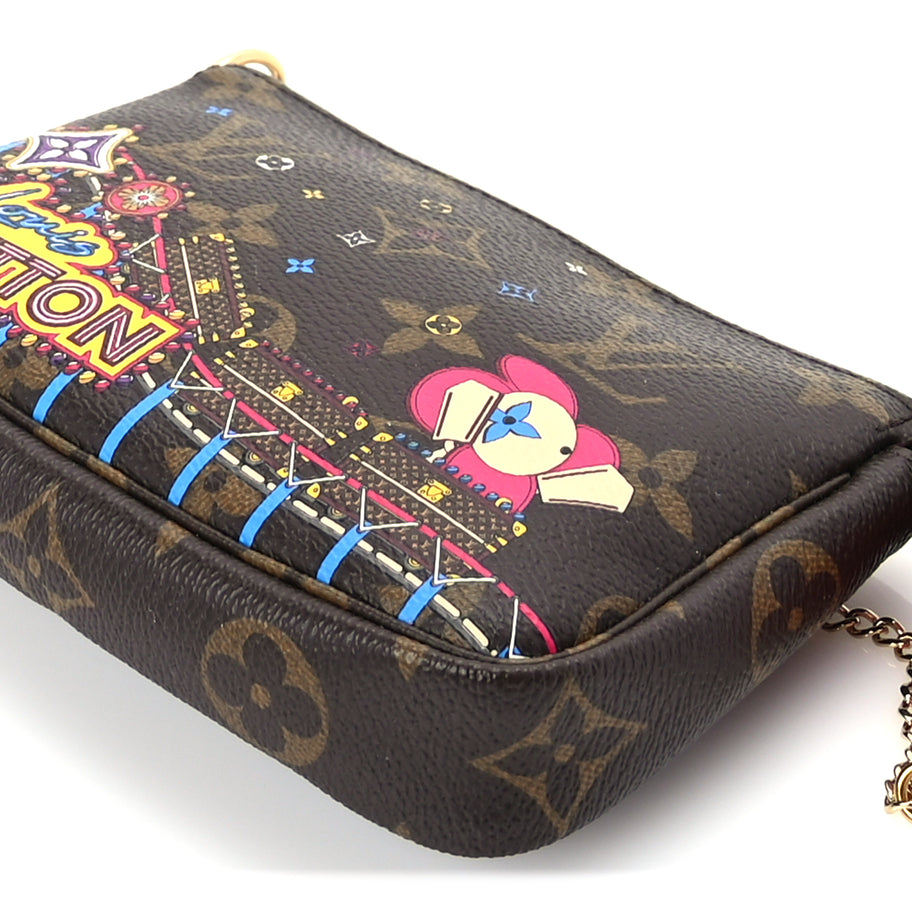 Louis Vuitton Monogram 2020 Christmas Animation Roller Coaster Mini Pochette Accessories Pivoine Image 8