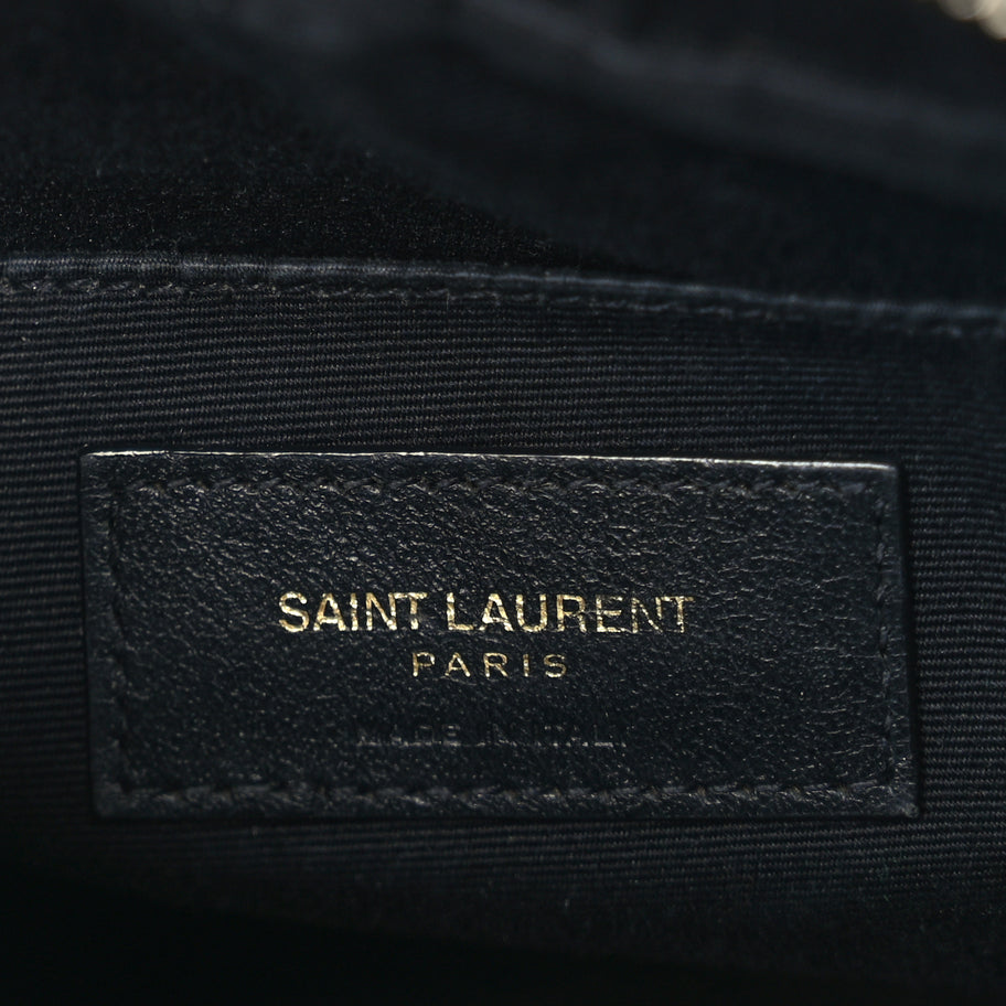 Saint Laurent Calfskin Matelasse Monogram Lou Camera Bag  Navy Image 5