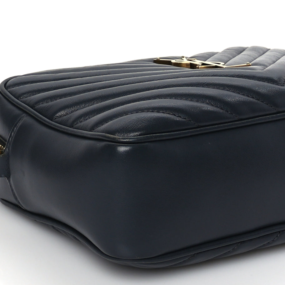 Saint Laurent Calfskin Matelasse Monogram Lou Camera Bag  Navy Image 7