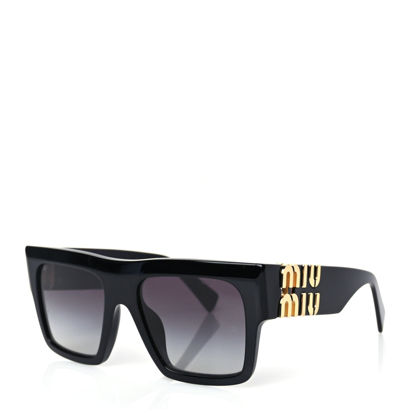 Miu Miu Acetate Rectangle Sunglasses SMU 10W Black