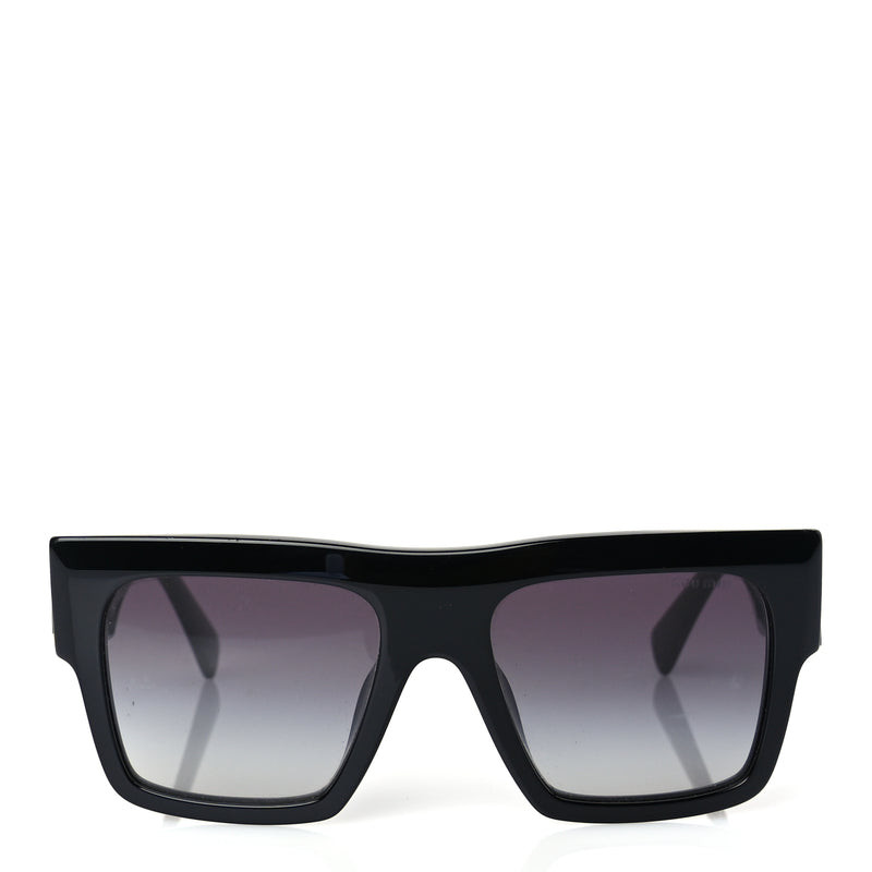  Miu Miu Acetate Rectangle Sunglasses SMU 10W Black