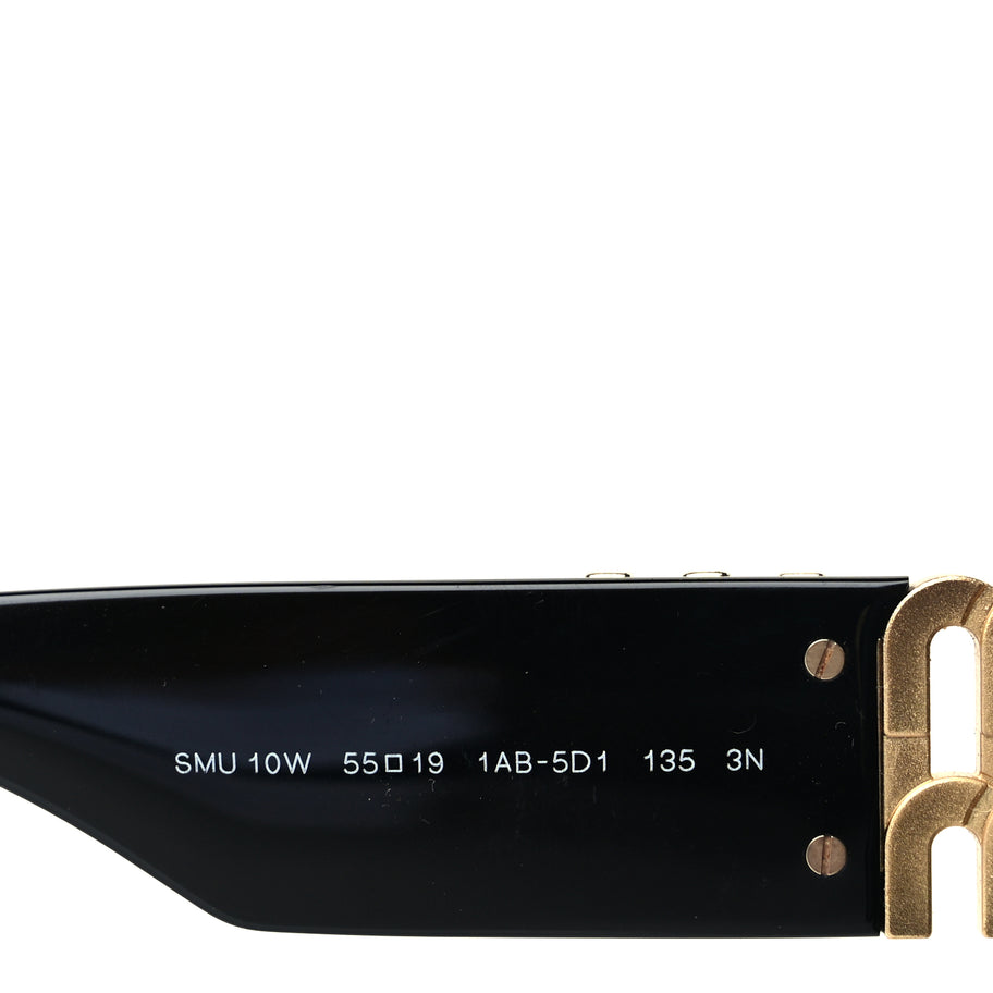 Miu Miu Acetate Rectangle Sunglasses SMU 10W Black Image 5