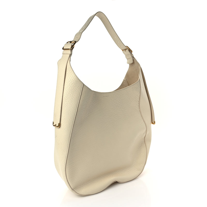  Burberry Signature Grain Extra Large Chess Shoulder Bag Pearl