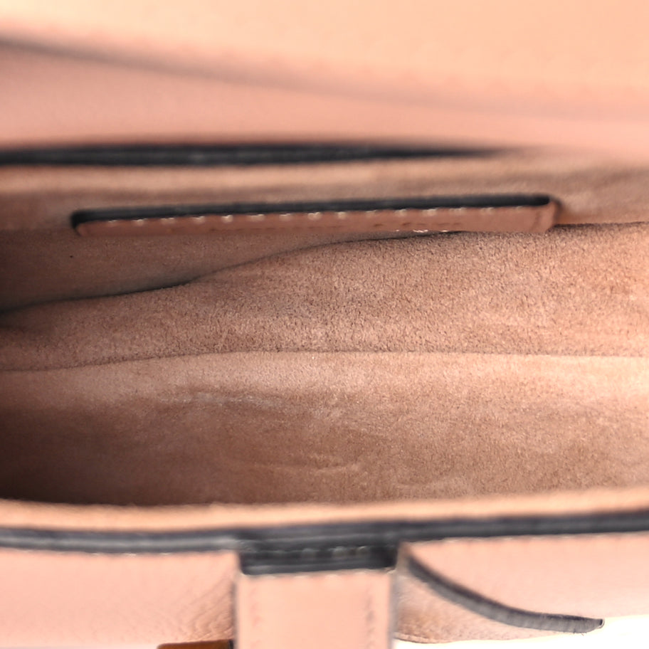 Christian Dior Goatskin Micro Saddle Bag With Strap Rose Des Vents Image 4