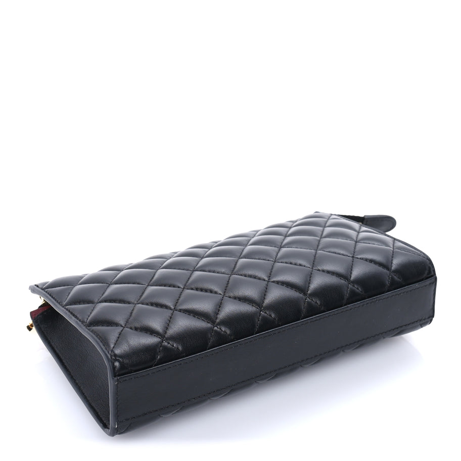 Chanel Lambskin Quilted Small Zipped Pouch  Black Image 5